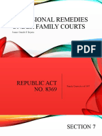 Provisional Remedies Under Family Courts: Joanne Camille P. Bejarin
