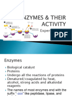 Expt. 12 Enzymes & Their Activity