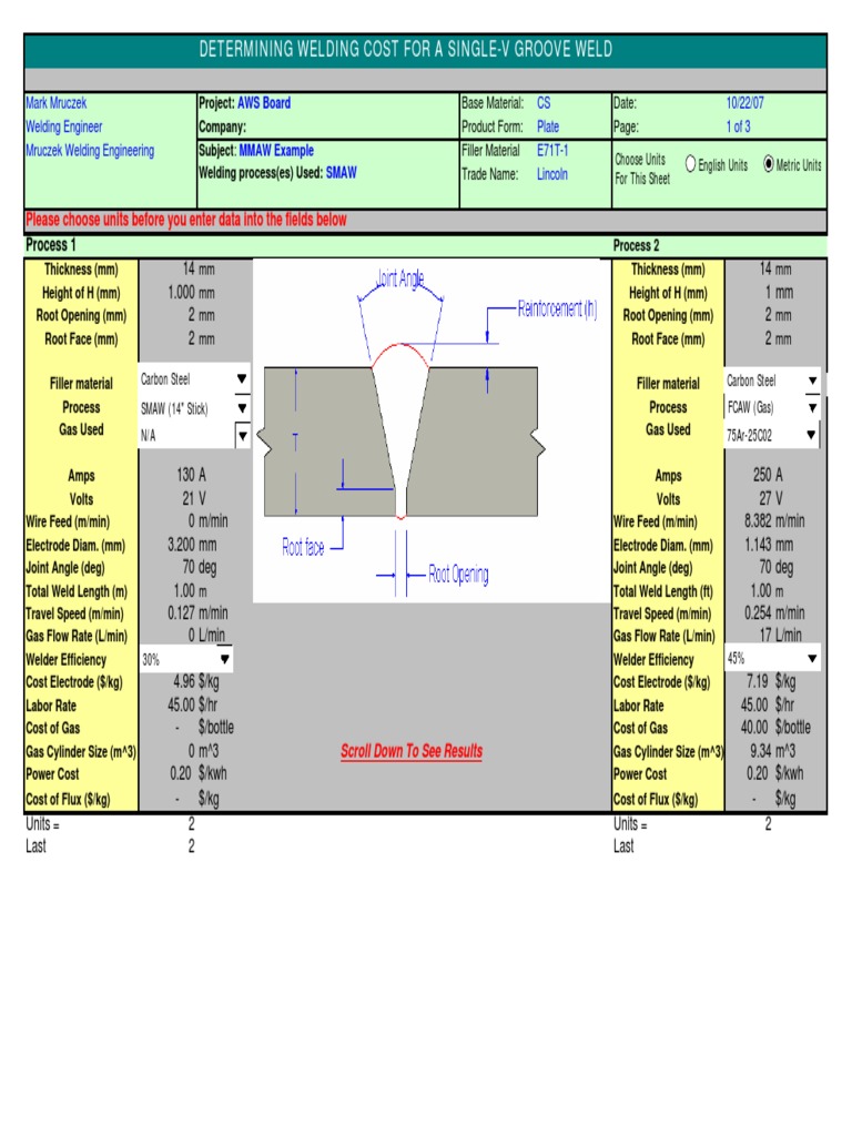 Welding Cost Analysis per Meter | PDF | Welding | Construction