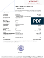 Motor Vehicle Insurance Certificate