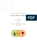 Discrete Difference Equations: Reference Readings & Homework Exercises For