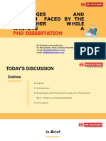 Challenges and Problem Faced by The Researcher While Writing A PHD Dissertation - Phdassistance