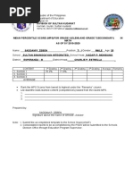 Division of Sultan Kudarat: Content 1 Grading 2 Grading 3 Grading 4 Grading Average Remarks