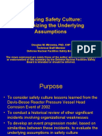 Improving Safety Culture: Recognizing The Underlying Assumptions