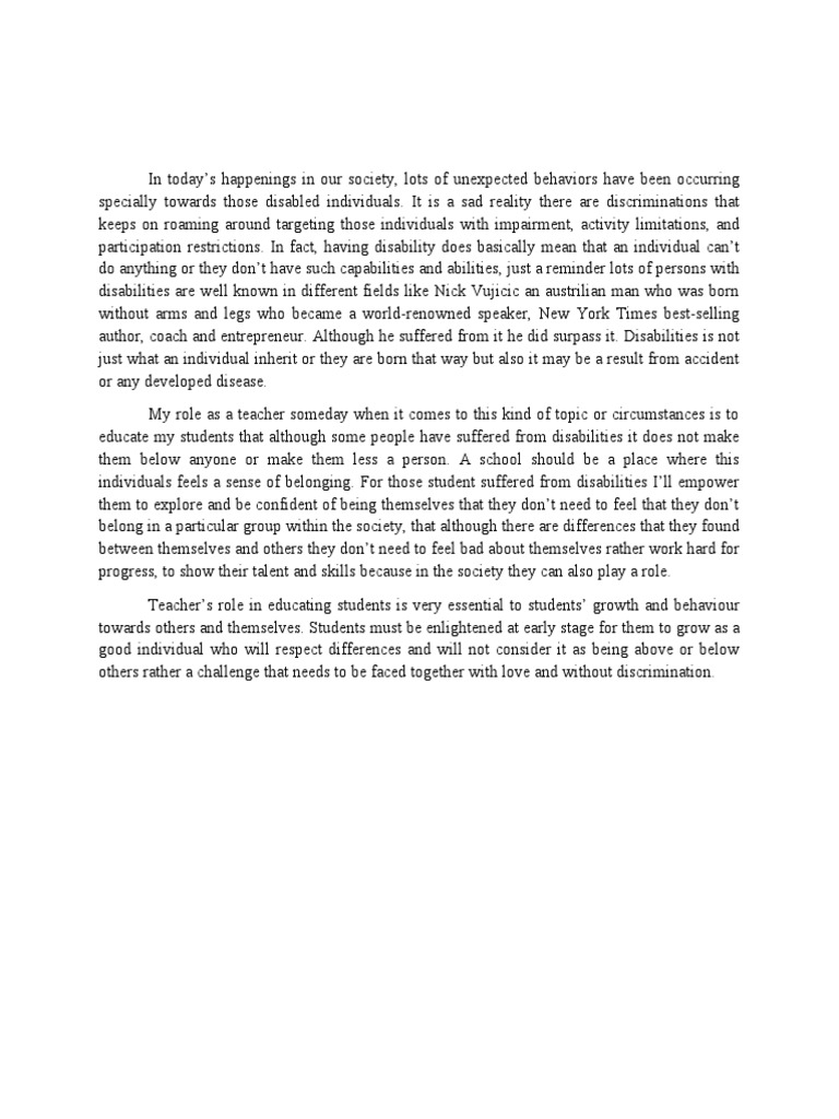 Ability And Disability As A Dimension Of Diversity Pdf