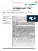 The Association Between High Volume Intraoperative Fluid Administration and Outcomes Among Pediatric Patients Undergoing Large Bowel Resection