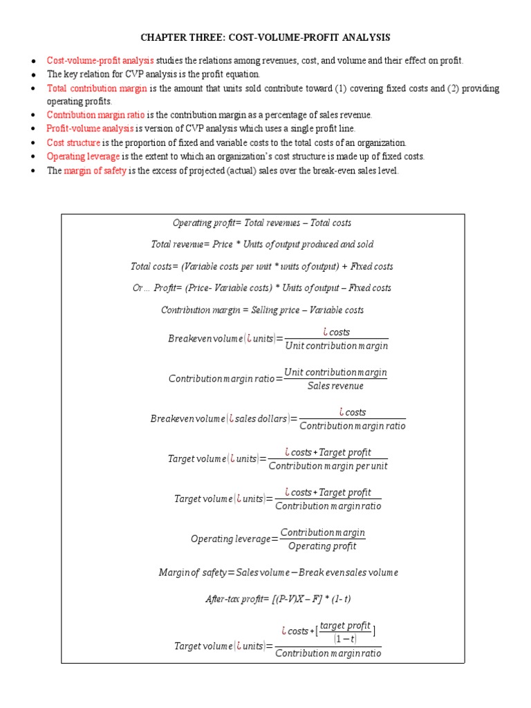 Cost-Volume-Profit Analysis Explained | PDF | Financial Accounting ...