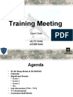 Rocket Battalion Training Meeting Agenda