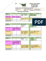 Final Updated Time Table of 1st W Biological Science 2 2021 Online