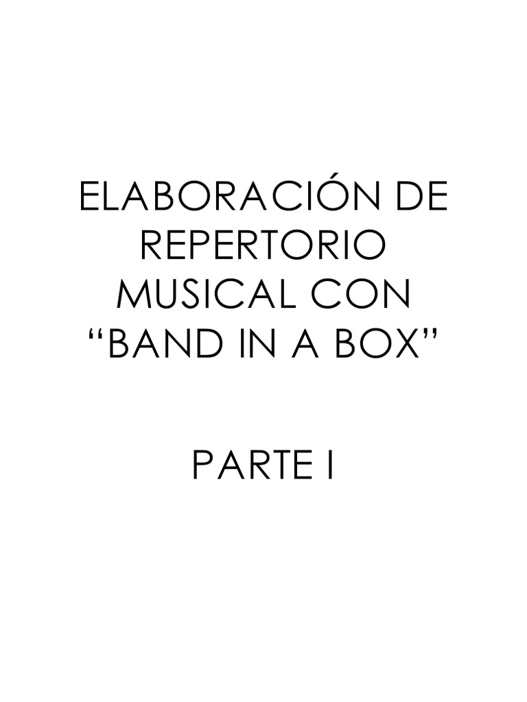 Manual BandInABox PDF Clave Notación musical