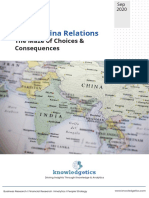 Report On India China Relations Post COVID-19 - The Maze of Choices and Consequences