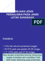 milihan persalinan sungsang