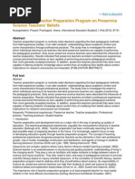 Download Influences of Teacher Preparation Program on Preservice Science Teachers Beliefs by Monica Andrea Gonzalez B SN49815714 doc pdf