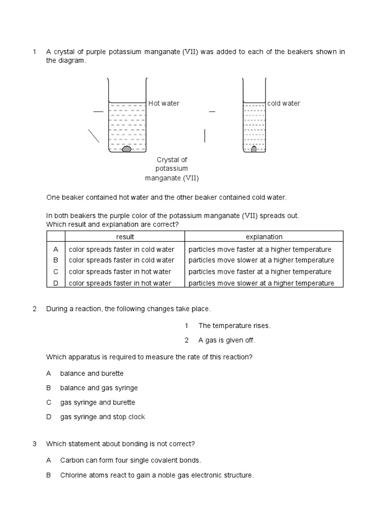 Hot Water Cold Water PDF Chemical Reactions Anode