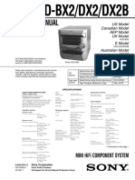 Service Manual: HCD-BX2/DX2/DX2B