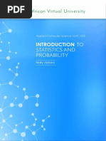 MAT 1102 Introduction To Statistics and Probability