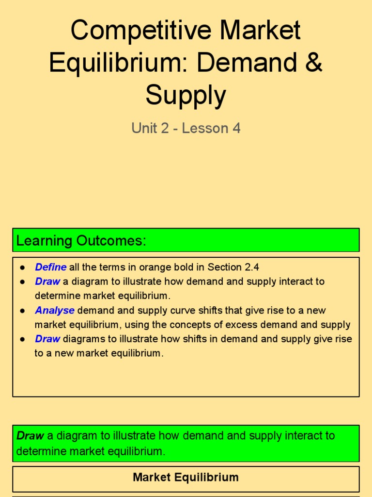 Market Equilibrium: Demand & Supply Analysis | PDF | Economic ...