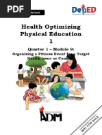 PE1 MODULE 9 OrganizingAFitnessEventforATargetHealthIssuOrCOncern - v1