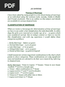 Timing of Marriage: Jai Shriram