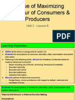 Unit 2 - Lesson 6 - Critique of Maximizing Behaviour of Consumers Producers