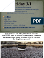 Today:: Aim: What Are The Core Beliefs of Islam?