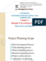 Project Planning Scope: Construction Management Chair