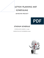 Construction Planning and Scheduling: Stadium Schedule