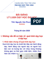 Bài Giảng Lý Luận Dạy Học Đại Học