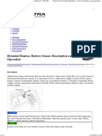 Hyundai Elantra - Battery Sensor. Description and Operation - ISG (Idle Stop & Go) System - Fuel System - Hyundai Elantra MD 2010-2019 Service Manual