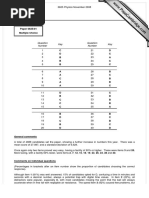 Physics: Paper 0625/01 Multiple Choice