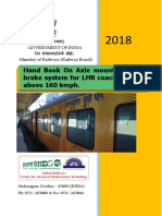 Handbook On Axle Mounted FTIL Make Disk Brake System For LHB Stock For Speed Above 160 KMPH