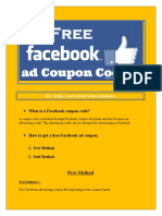 What Is A Facebook Coupon Code?: Free Method