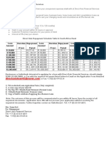 DirectAxis Loan Table and Application Form