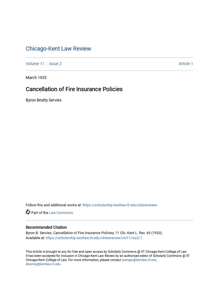 Fire Insurance Policy Cancellation Guide | PDF | Insurance | Life Insurance