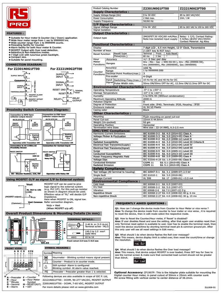 Comparing AC and DC Powered Hour Meters and Counters with MOSFET or