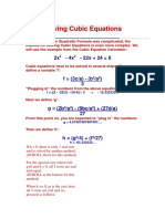 Solving Cubic Equations