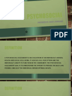 Psychosocial: Prepared By: Daryl Abraham