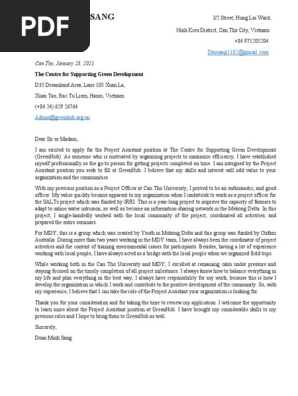 Letter of interest