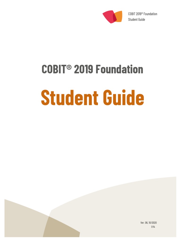 COBIT® 2019 Foundation Student Guide PDF Cobit Governance
