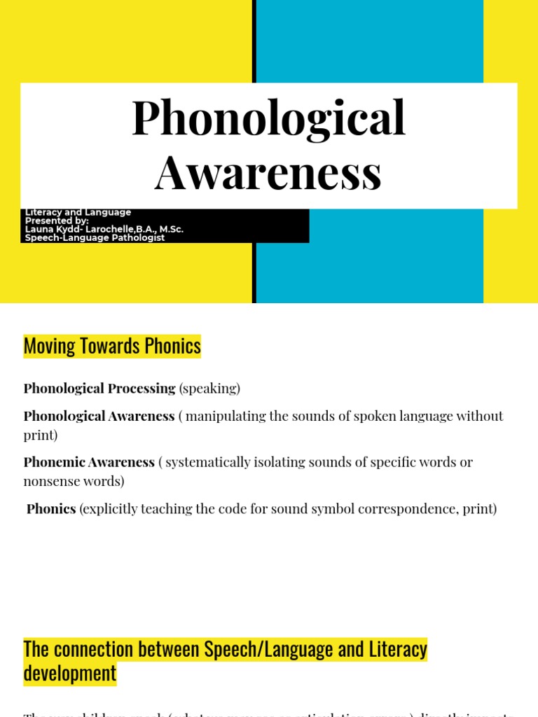 Phonological Awareness and Literacy Skills | PDF | Speech | Phonics