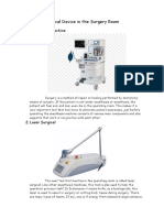 Medical Device in The Surgery Room: 1. Anesthesia Machine