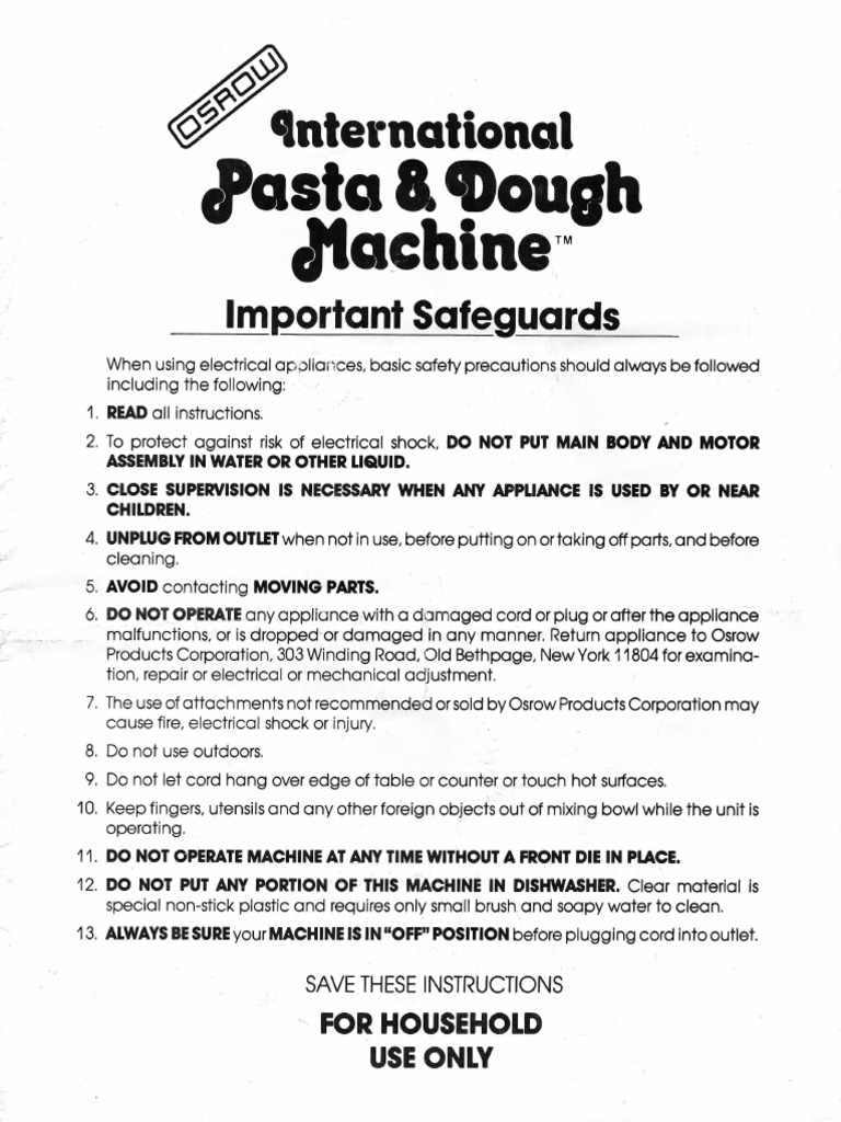 OSROW Pasta Machine Manual v2 PDF