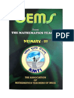 AMTI GEMS Primary 3 Gauss Contest Edited by S Muralidharan For PRMO RMO INMO IMO Math Olympiad Foundation by S Muralidharan AMTI