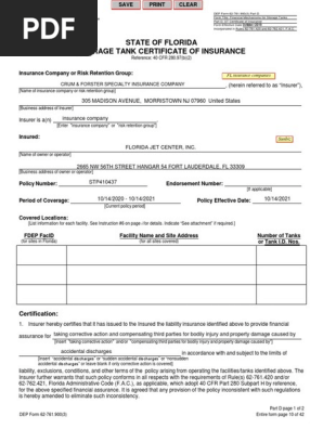 Certificate of Insurance