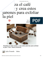 cómo hacer jabón de café y avena