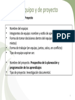 Cédula de Equipo y Proyecto