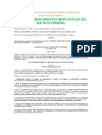 Ley de Establecimientos Mercantiles Del Distrito Federal