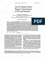 Effects of Chronic Stress On Plasma Corticosterone, A C T H and Prolactin '