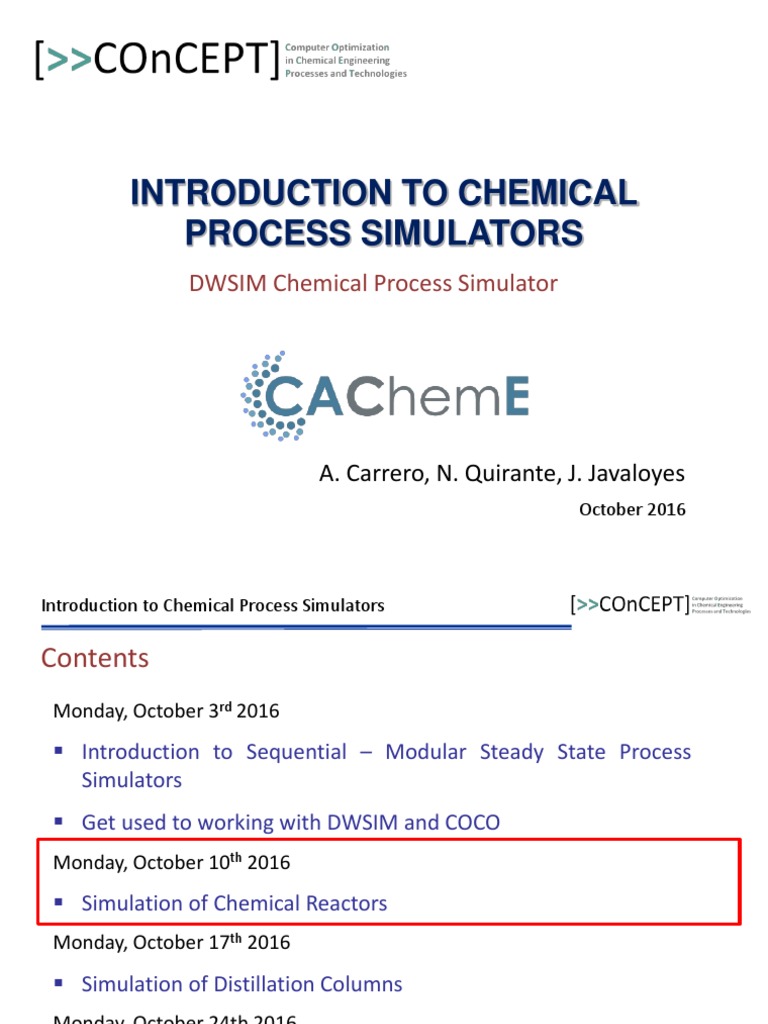 Chemical Process Simulators Overview | PDF | Chemical Reactor ...