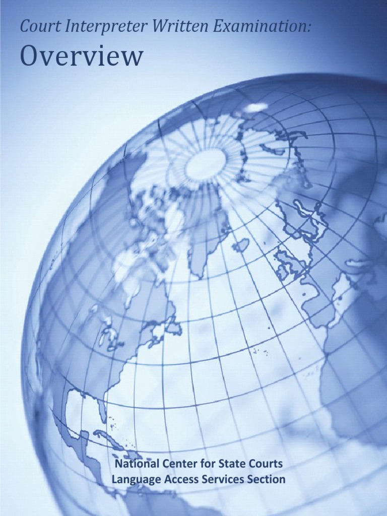 Court Interpreter Written Examination National Center For State